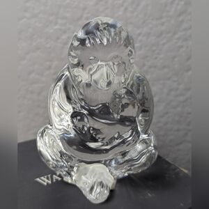 Waterford Crystal Monkey With  Baby #127857